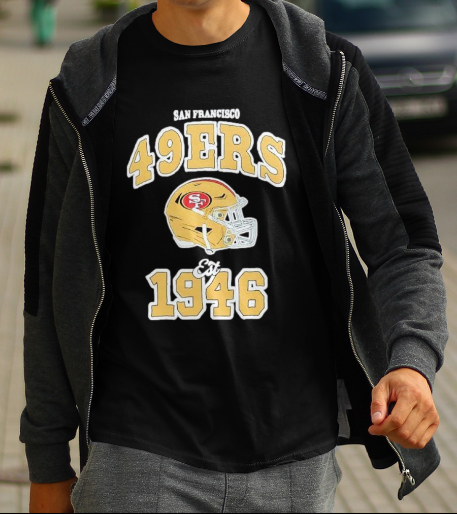 San Francisco 49ers Est 1946 Aleali May Helmet T-Shirt