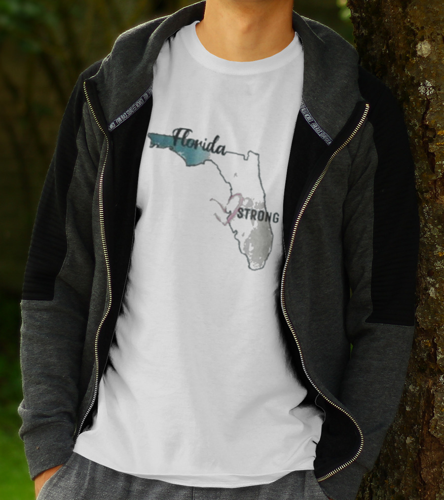 Hurricane Milton Florida Strong Map T-Shirt