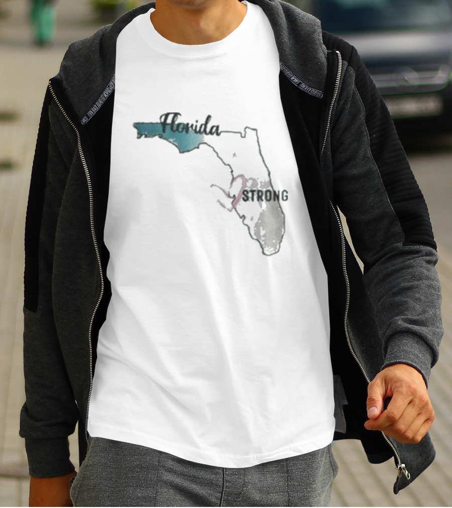 Hurricane Milton Florida Strong Map T-Shirt