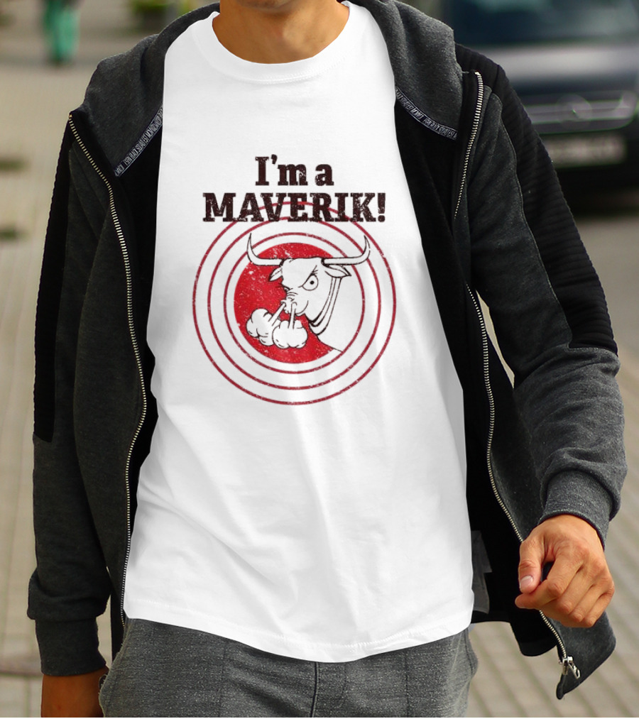 Retro I'm A Maverik Bull With Red Circle Target T-Shirt