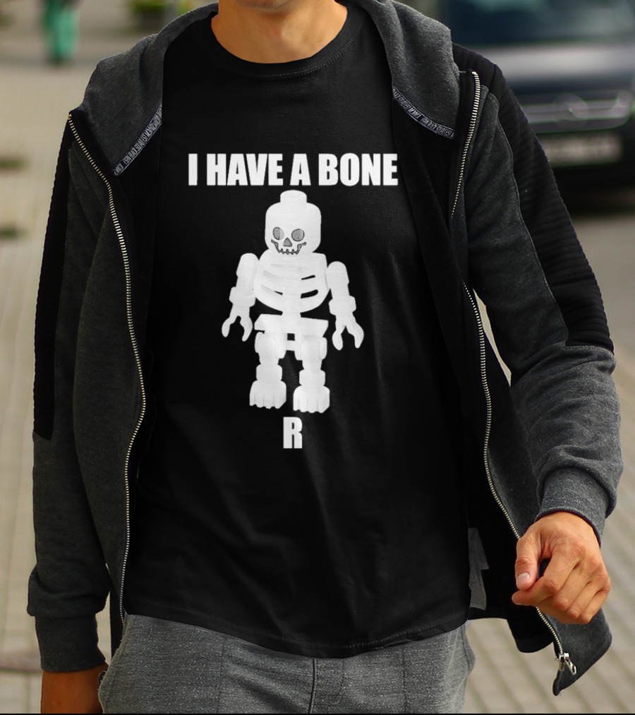 I Have A Bone LEGO Skeleton Figure R T-Shirt
