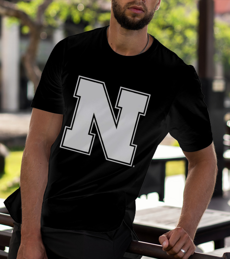 NE Logo Heavyweight Charcoal N Emblem T-Shirt
