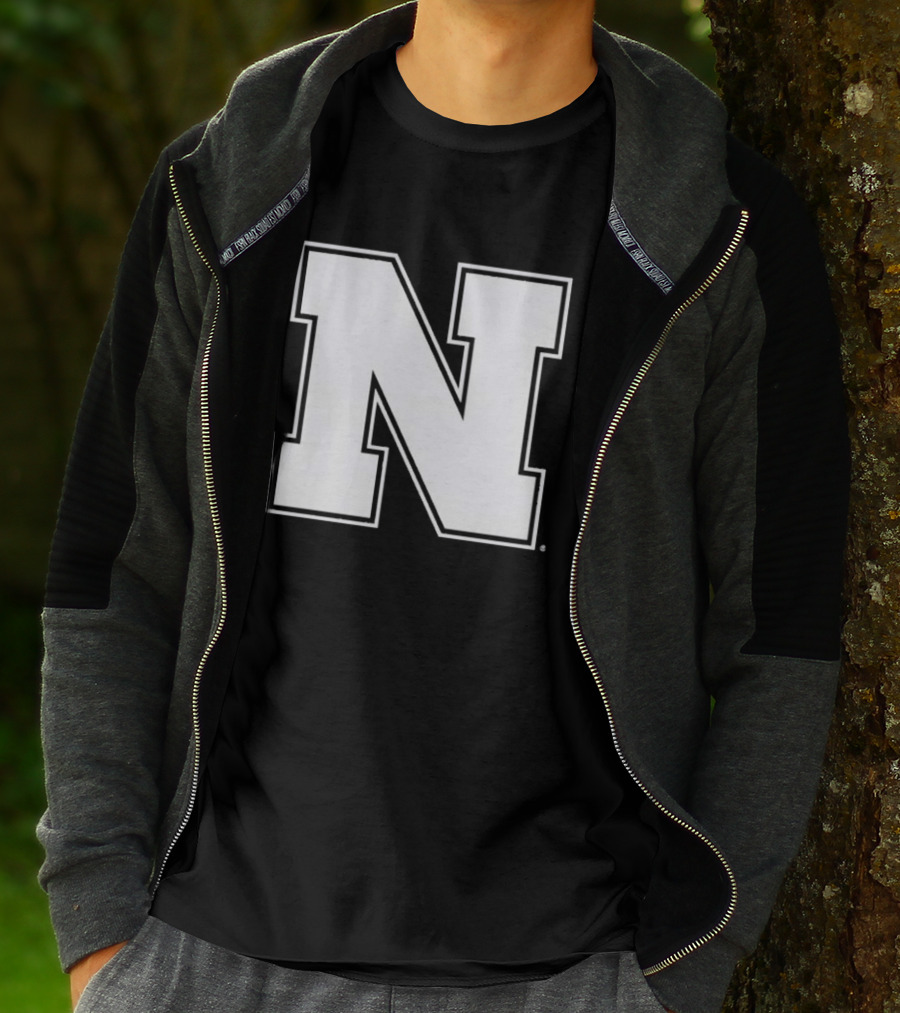 NE Logo Heavyweight Charcoal N Emblem T-Shirt