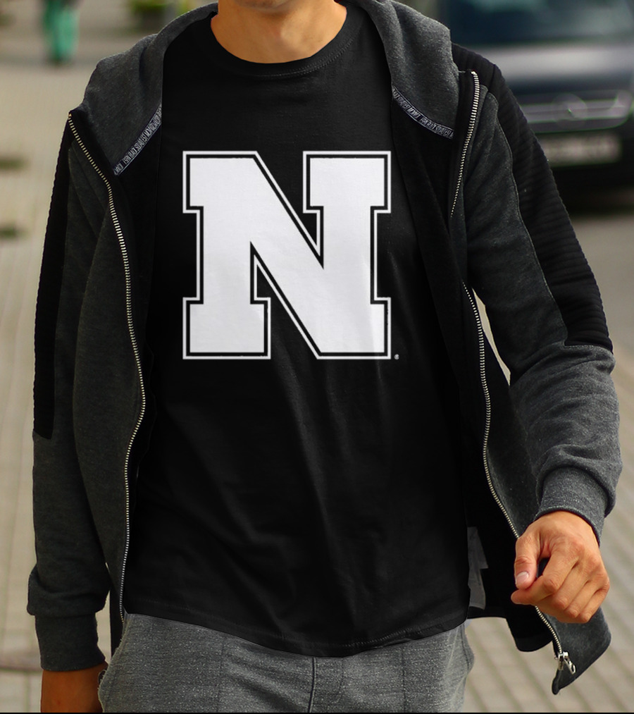 NE Logo Heavyweight Charcoal N Emblem T-Shirt