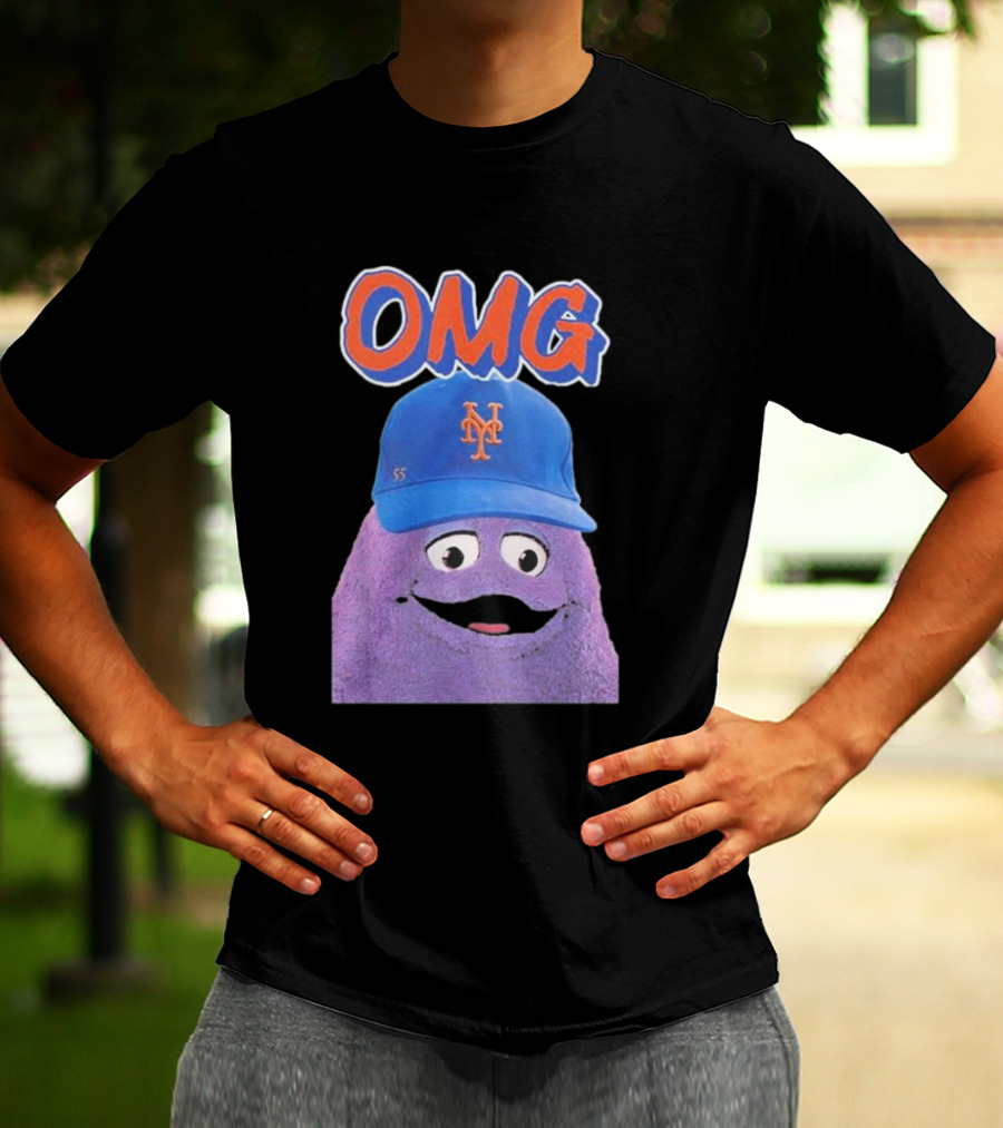 OMG Grimace Mets Cap 55 T-Shirt