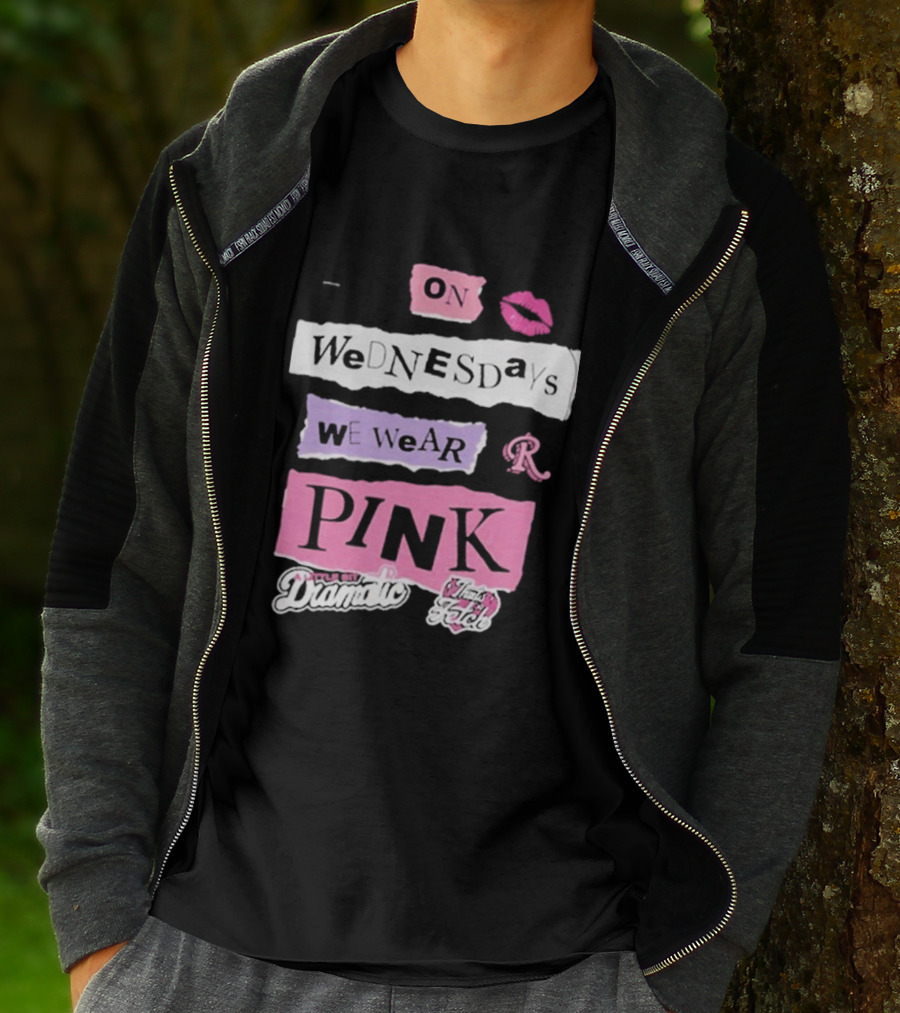 On Wednesdays We Wear Pink Mean Girls Drama Queen Fetch Lips T-Shirt
