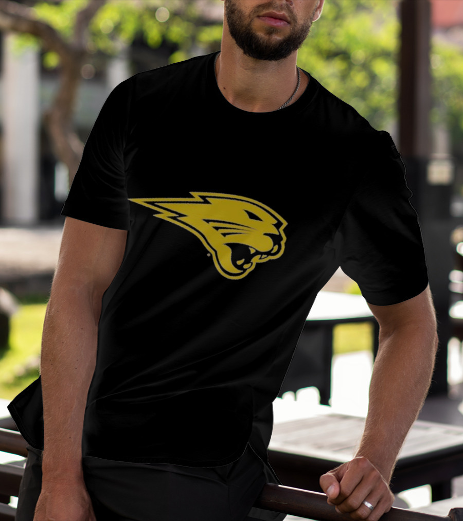 Panthers Logo Heavyweight Yellow Panther Emblem T-Shirt