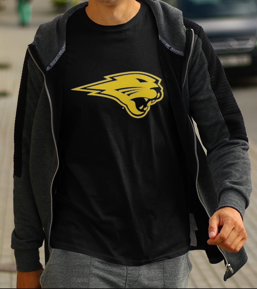 Panthers Logo Heavyweight Yellow Panther Emblem T-Shirt