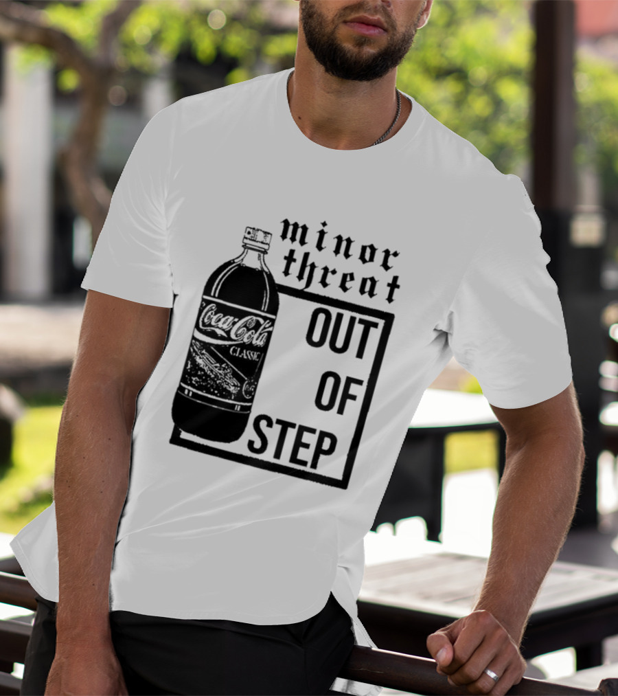 Minor Threat Out Of Step Coca Cola Classic Mockup T-Shirt