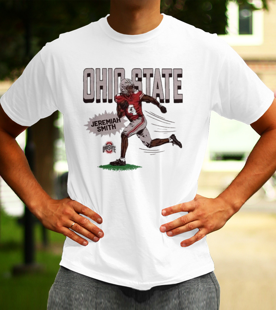 Ohio State Jeremiah Smith Football Player Graphic Sports T-Shirt