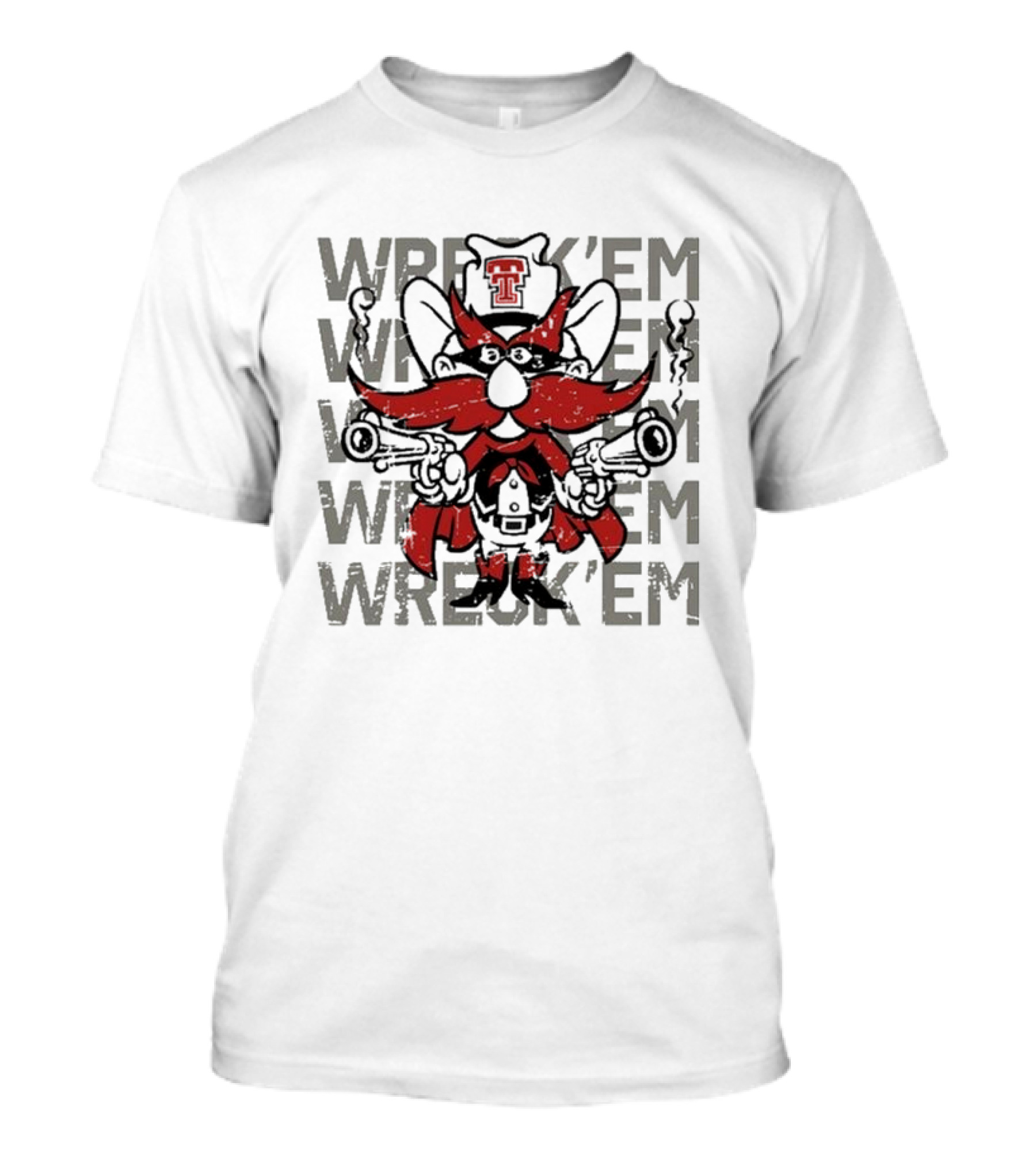 Texas Tech Red Raiders Wreck ’em Raider Red Guns Up T-Shirt