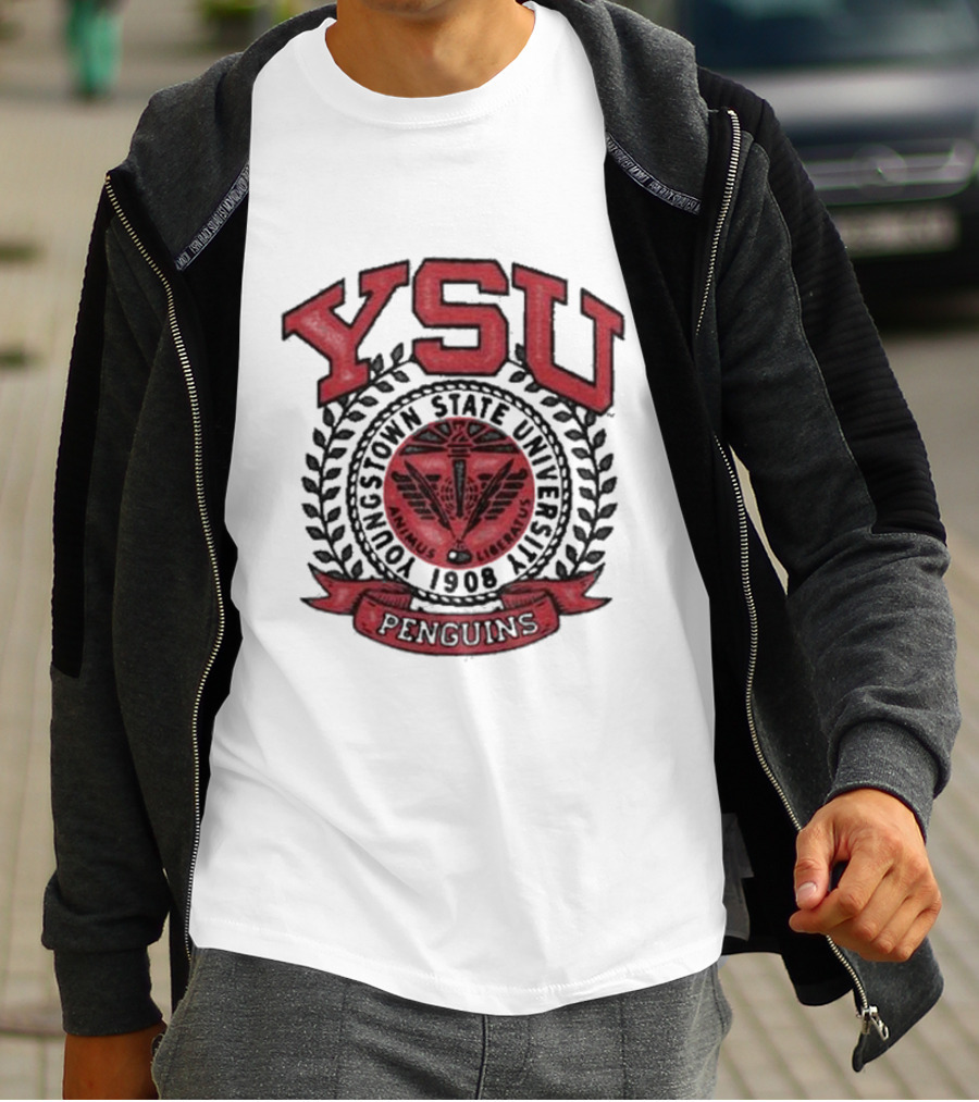 Youngstown Clothing Co Youngstown State University 1908 YSU Penguins Crest T-Shirt
