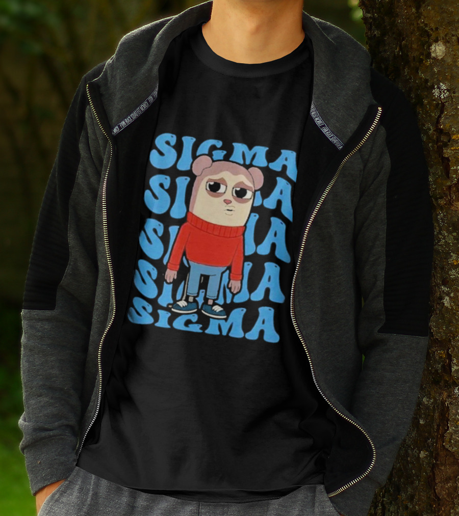 Sigma Max The Monkey Character In Red T-Shirt