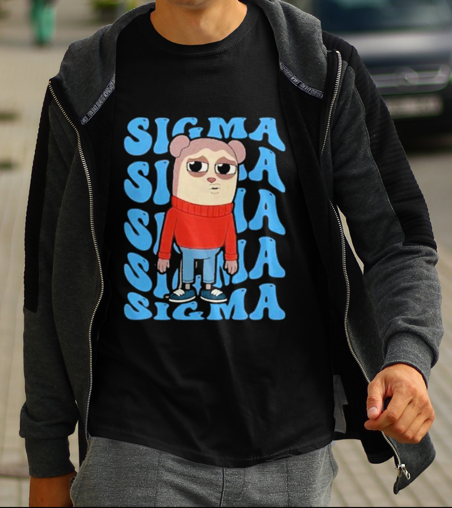 Sigma Max The Monkey Character In Red T-Shirt