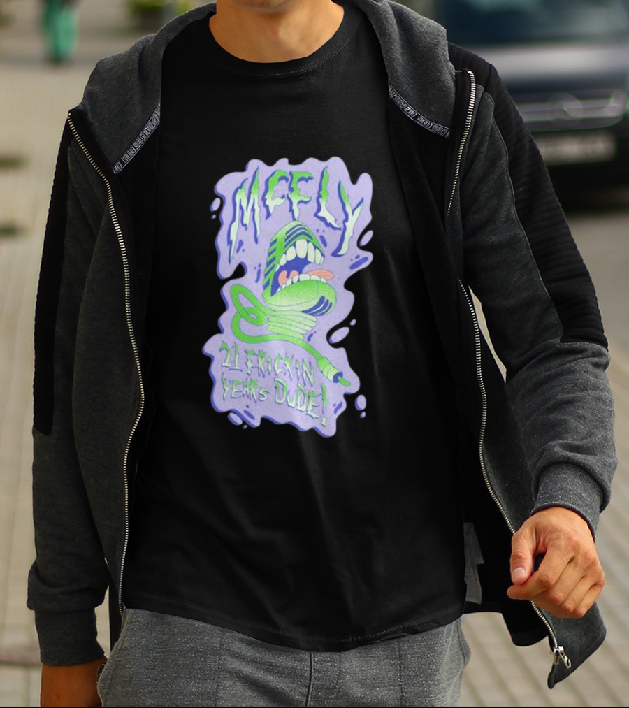 McFly 21 Frickin Years Dude Retro Microphone T-Shirt