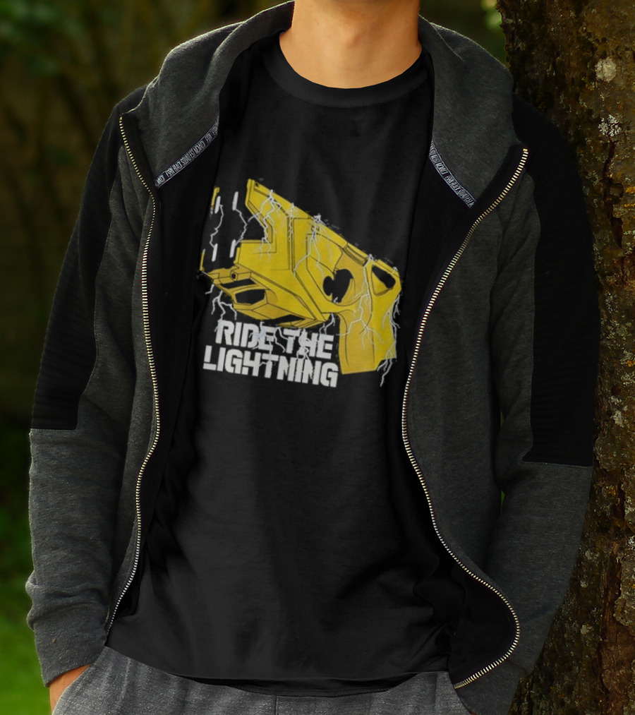 Ride The Lightning CBC Yellow Gun With Electric Bolts T-Shirt