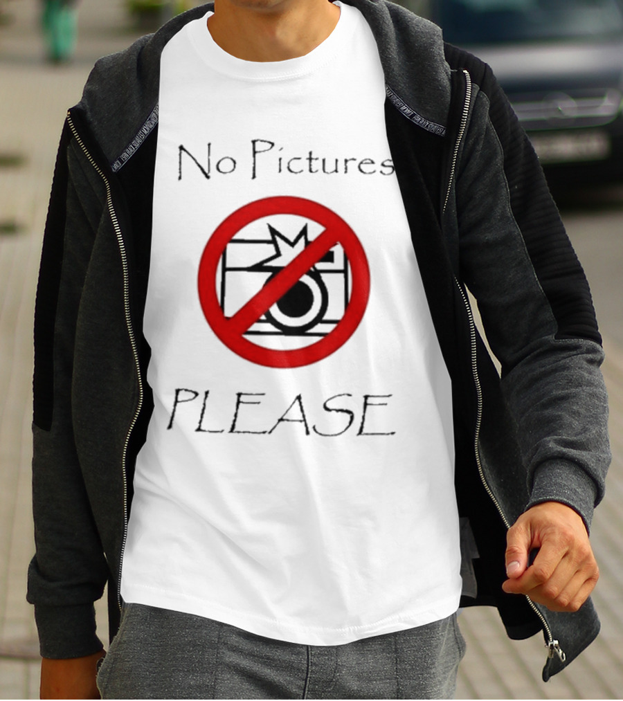 Joeyy No Pictures Please Camera Icon T-Shirt