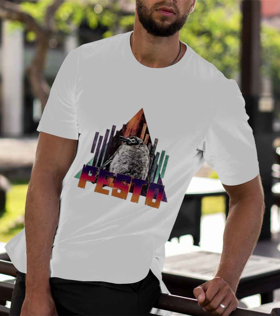 Pesto Penguin Retro Triangle Vibe T-Shirt
