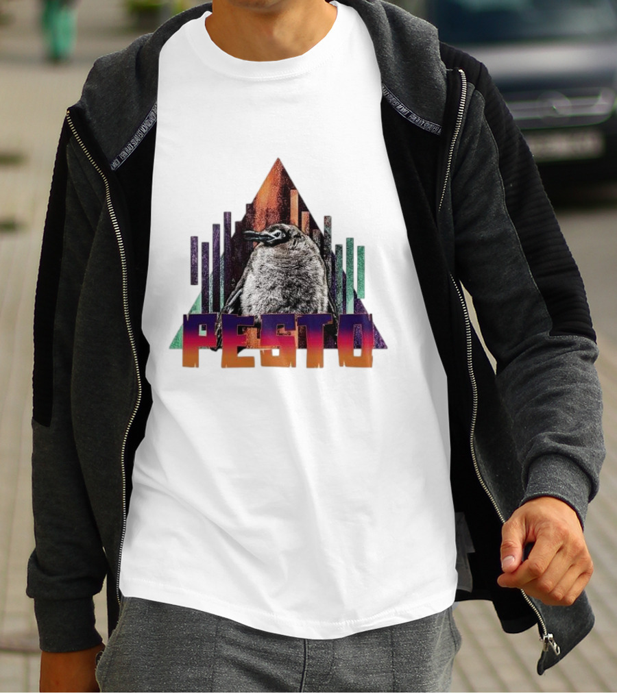 Pesto Penguin Retro Triangle Vibe T-Shirt