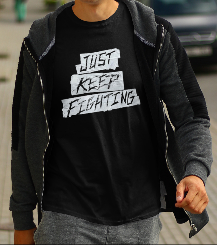 Kevin Owens Just Keep Fighting Blackout T-Shirt