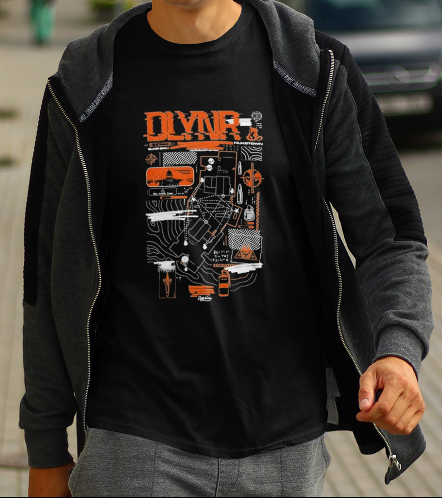 DLVNR Nuketown Orange Map T-Shirt