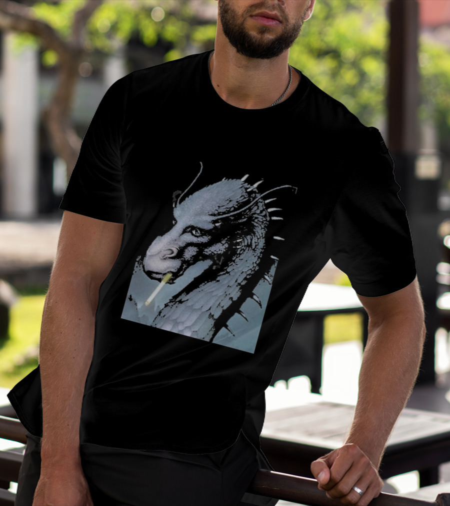 Eragon Dragon Smoking Cigarette Christopher Paolini T-Shirt