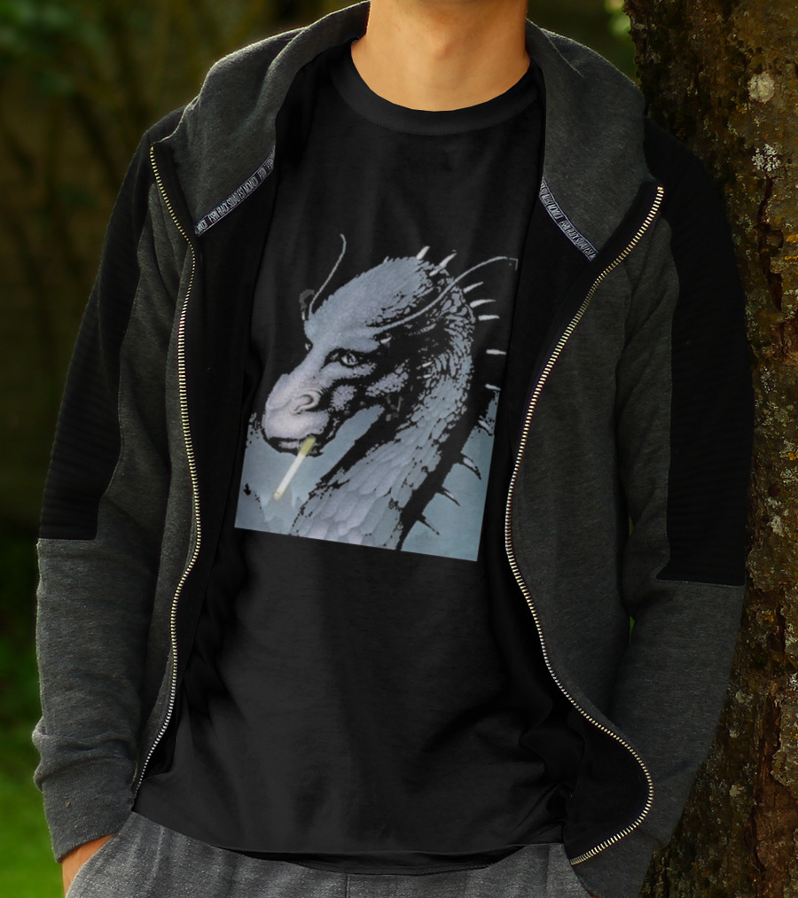 Eragon Dragon Smoking Cigarette Christopher Paolini T-Shirt