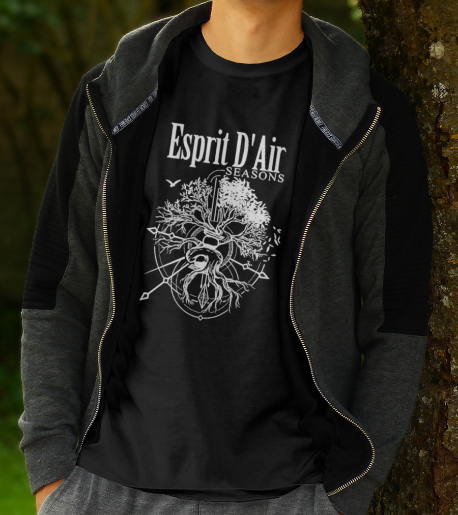 Esprit D’Air Seasons Tree Of Life And Guitar Symbolism T-Shirt