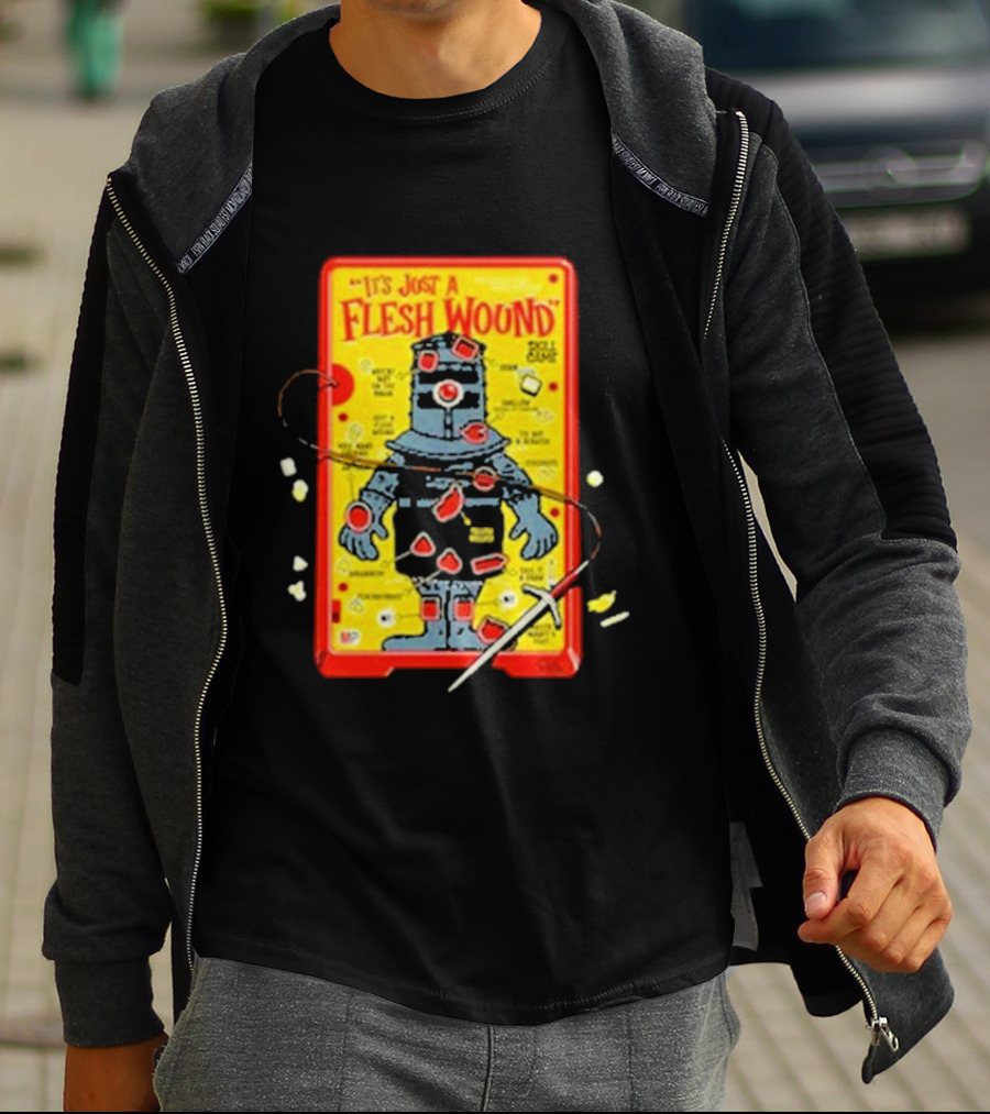 It's Just A Flesh Wound Skill Game Geek Monty Python T-Shirt
