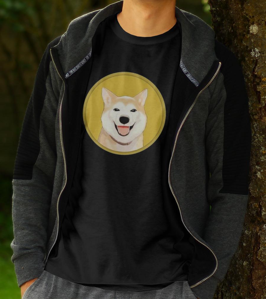 Neiro Shiba Inu Circle Badge Emblem T-Shirt