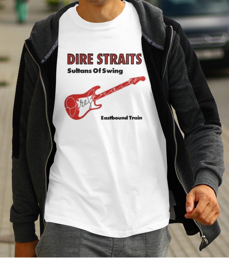 DIRE STRAITS Sultans Of Swing Eastbound Train Vintage Guitar T-Shirt