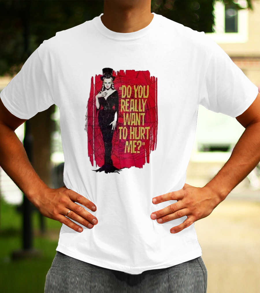 Do You Really Want To Hurt Me Red Background Goth T-Shirt