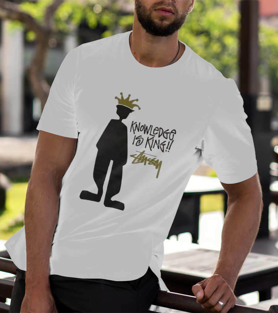Stussy Knowledge Is King Silhouette With Crown T-Shirt