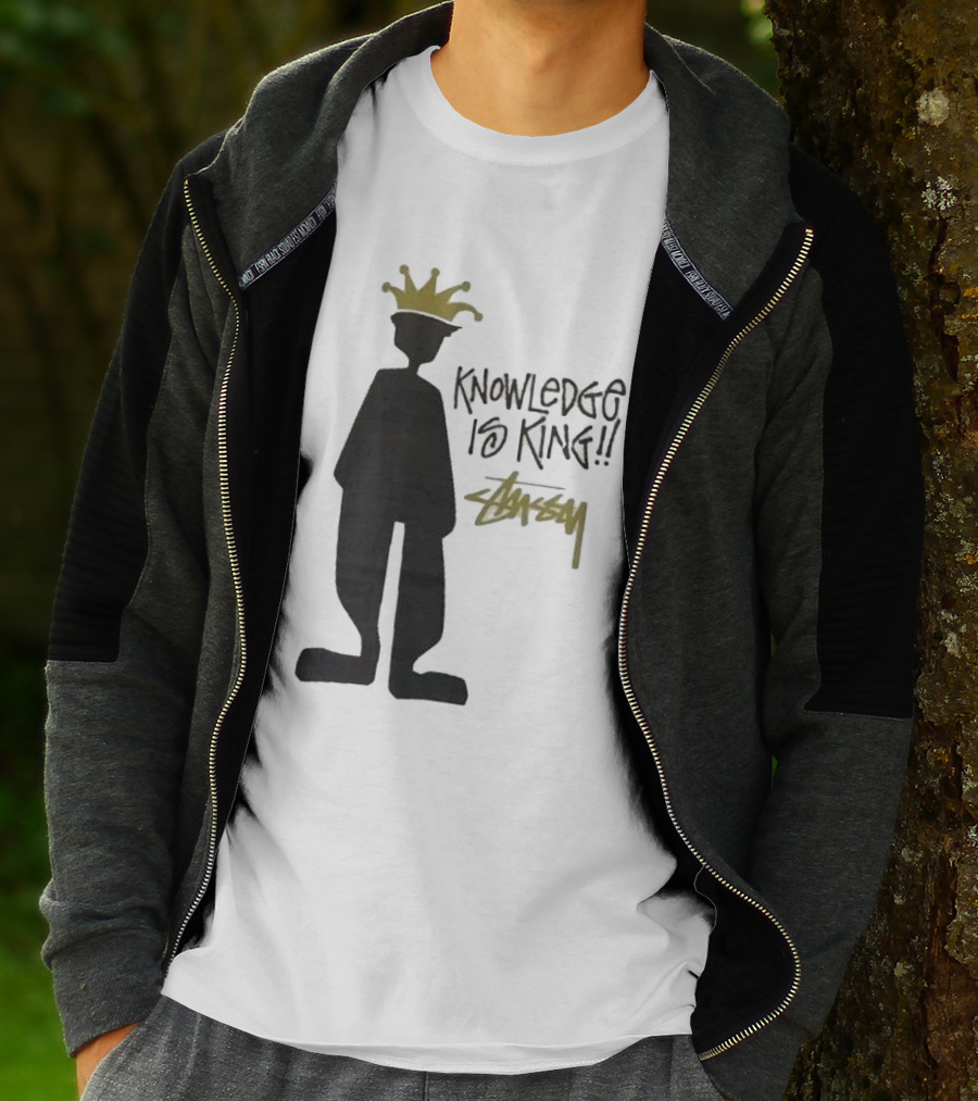 Stussy Knowledge Is King Silhouette With Crown T-Shirt