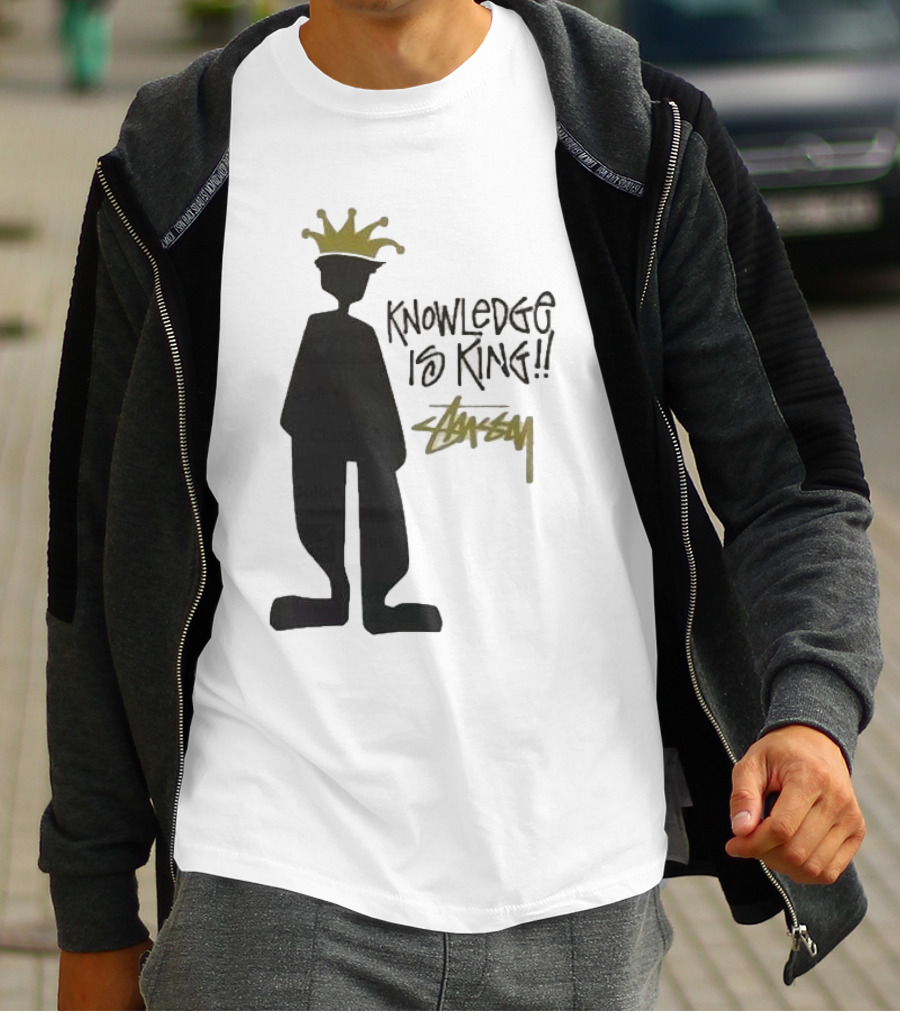 Stussy Knowledge Is King Silhouette With Crown T-Shirt