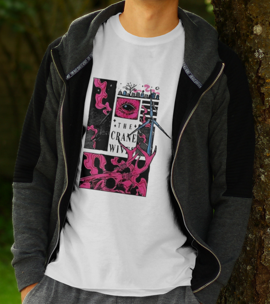 The Crane Wives The Well Pink Skull And Windmill T-Shirt