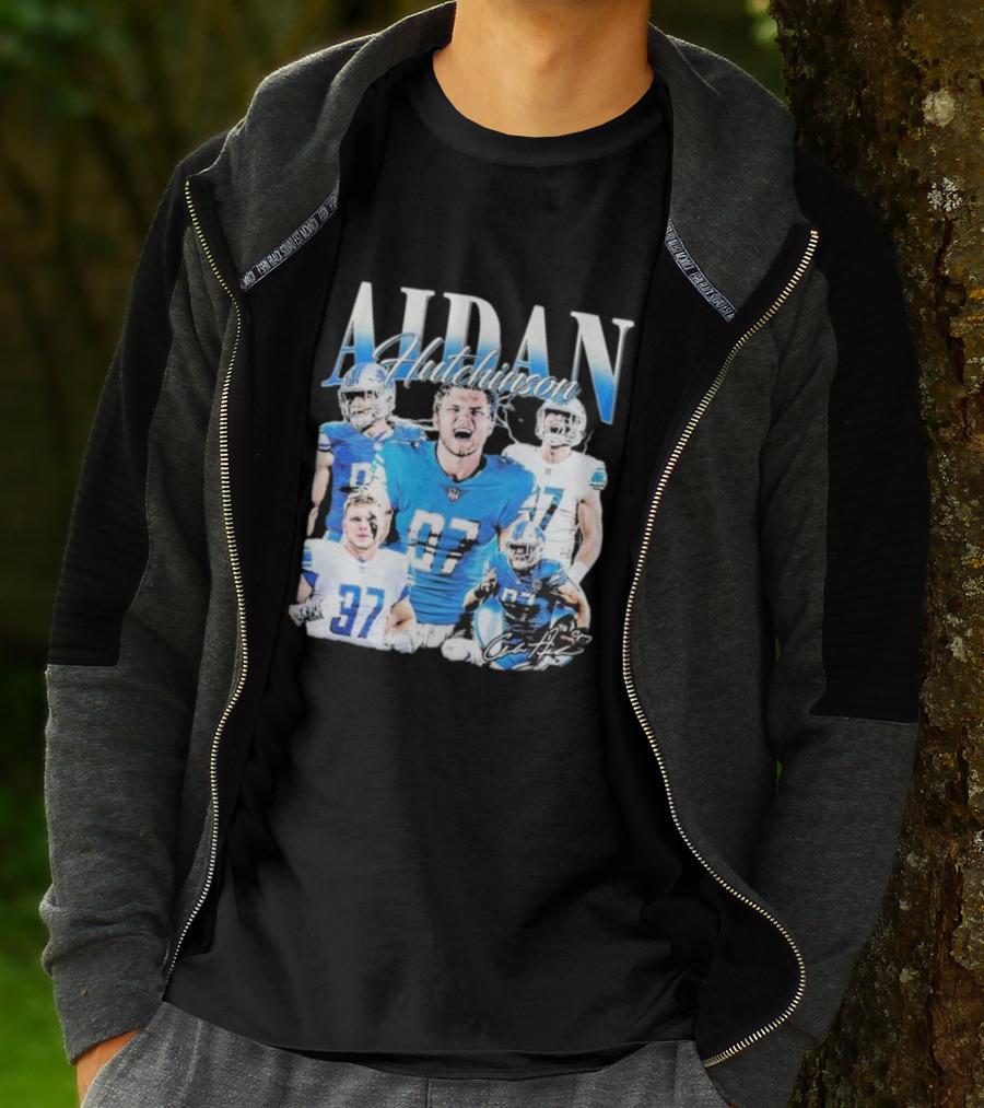 Aidan Hutchinson Detroit Lions 97 Football Star T-Shirt