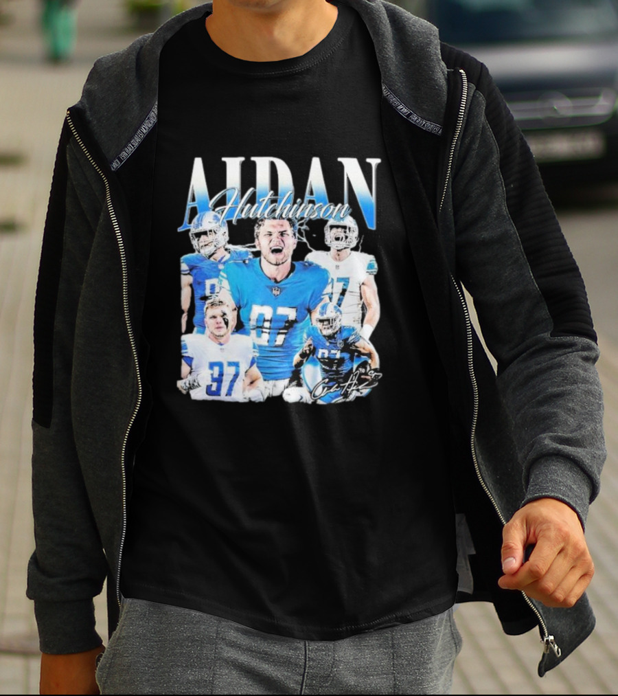 Aidan Hutchinson Detroit Lions 97 Football Star T-Shirt
