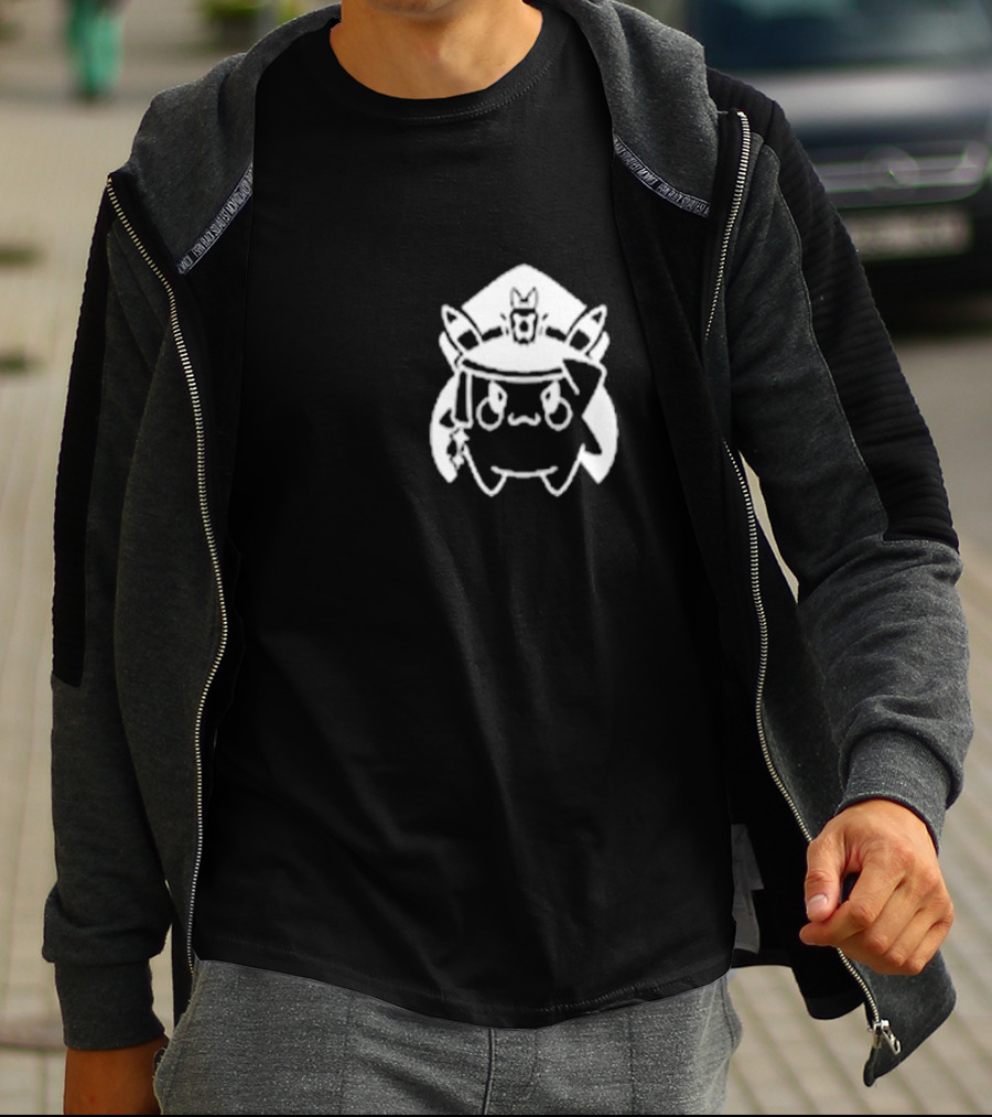 Matara Kan Store Cadet Momo Pikachu Hat Cat Ears Patch T-Shirt