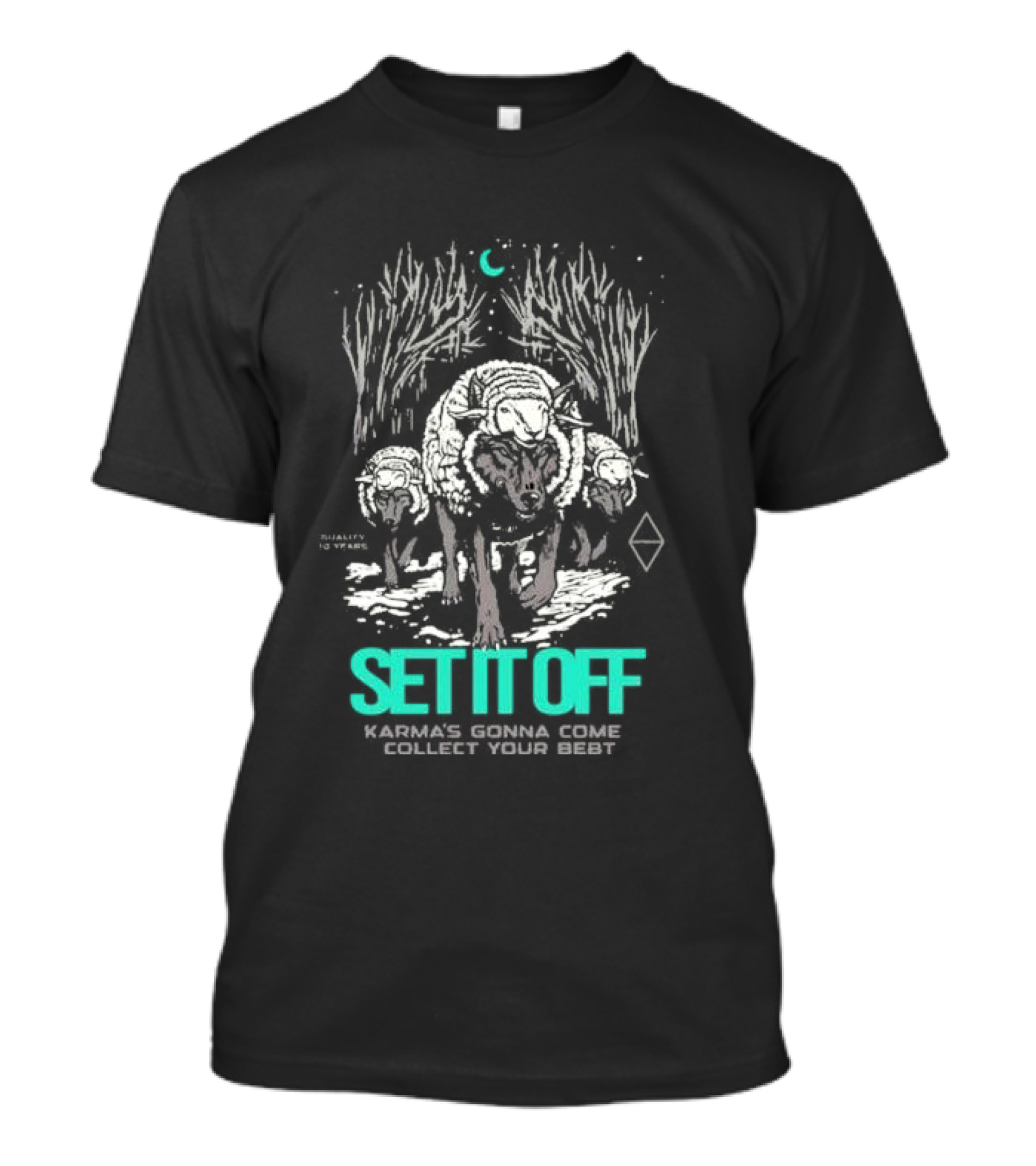 Set It Off Karma's Gonna Come Collect Your Debt Duality 10 Years Wolves T-Shirt