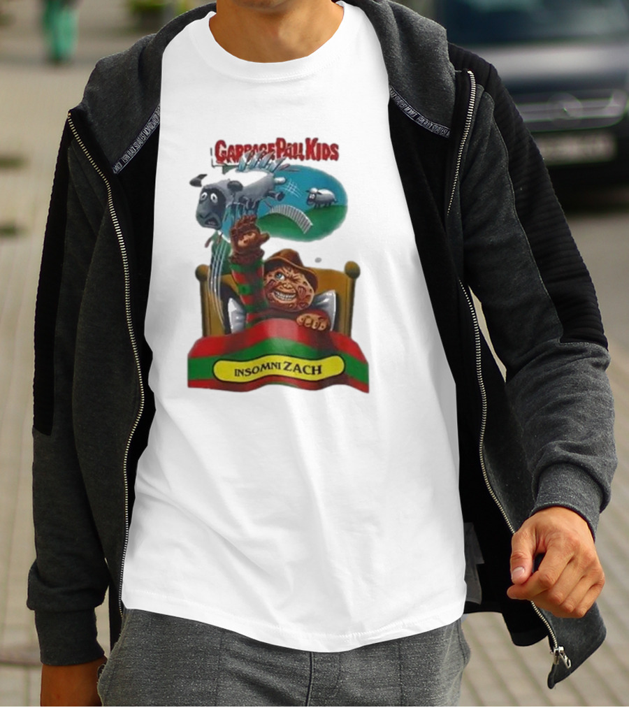 Garbage Pail Kids Insomni Zach Freddy Krueger Sheep Jumping Bed T-Shirt