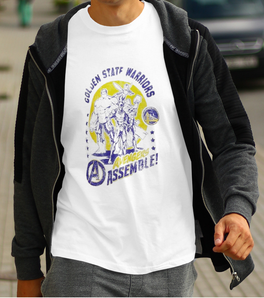 Golden State Warriors Avengers Assemble Marvel Squad T-Shirt