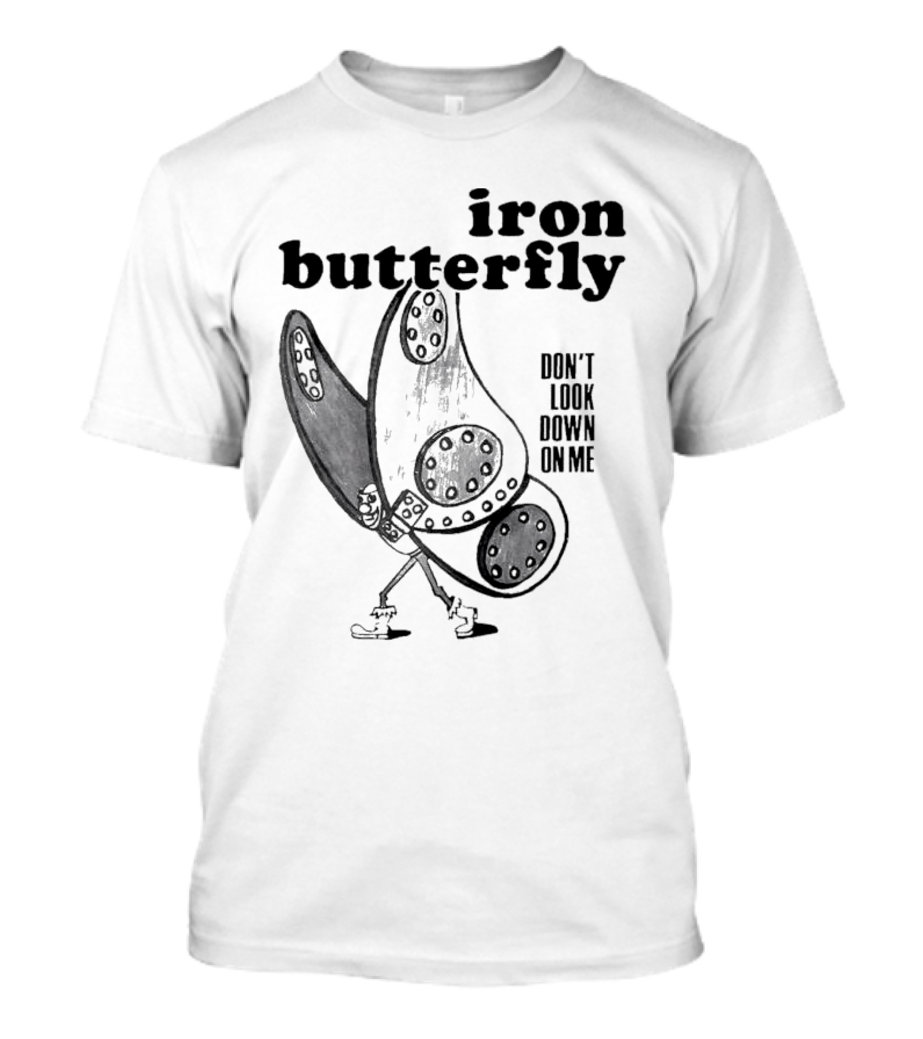 Iron Butterfly Don't Look Down On Me Walking Figure T-Shirt