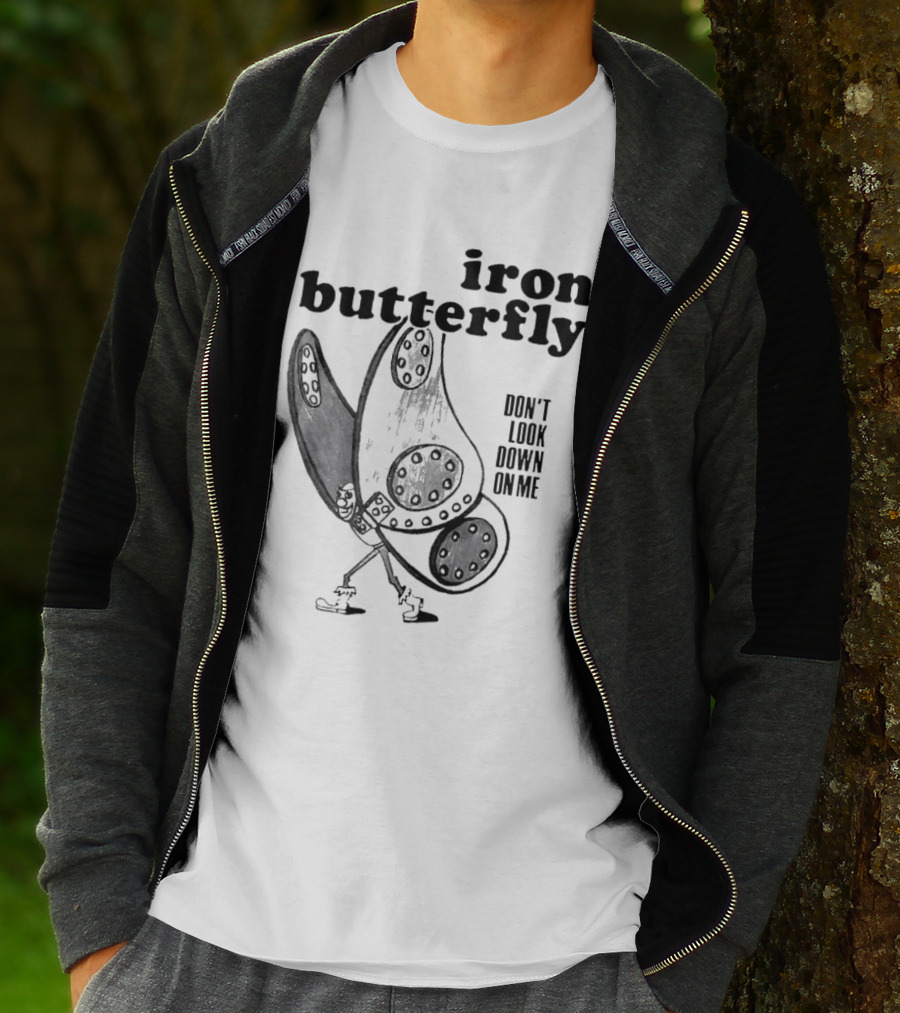 Iron Butterfly Don't Look Down On Me Walking Figure T-Shirt