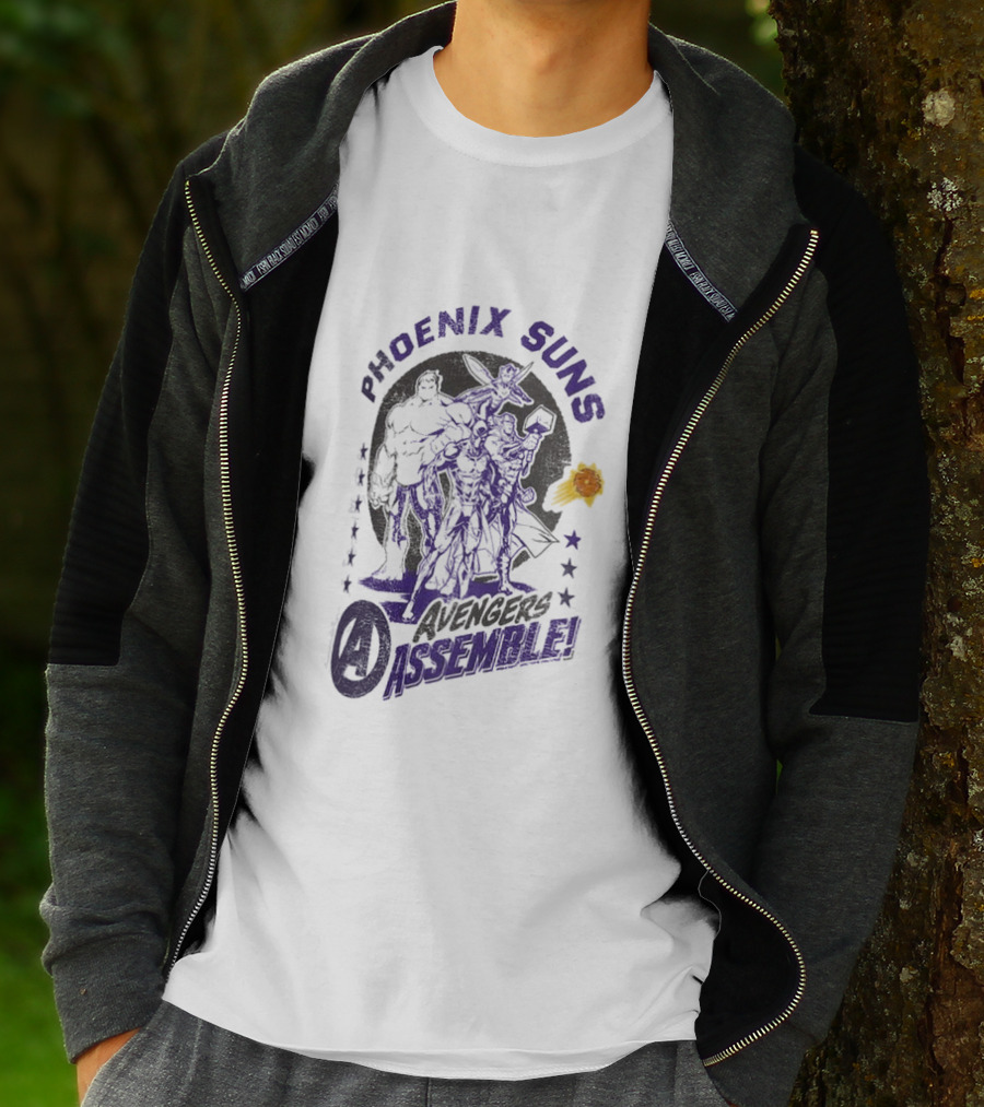 Phoenix Suns Avengers Assemble Marvel Collaboration Youth NBA T-Shirt