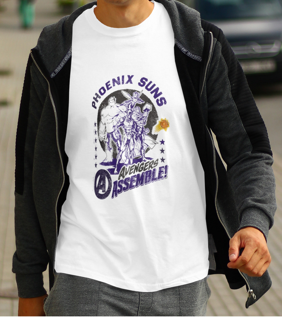 Phoenix Suns Avengers Assemble Marvel Collaboration Youth NBA T-Shirt