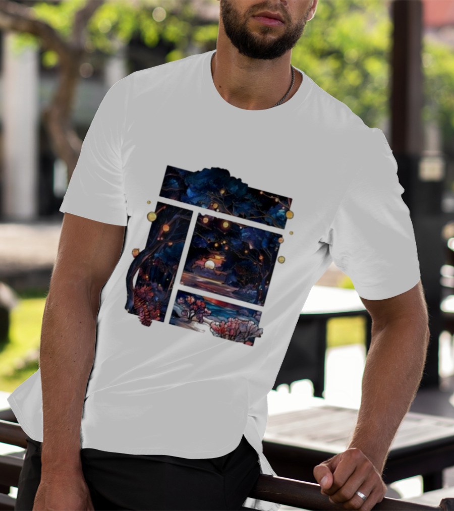 Zedd Automatic Yes Enchanted Forest Sunset Night Sky T-Shirt