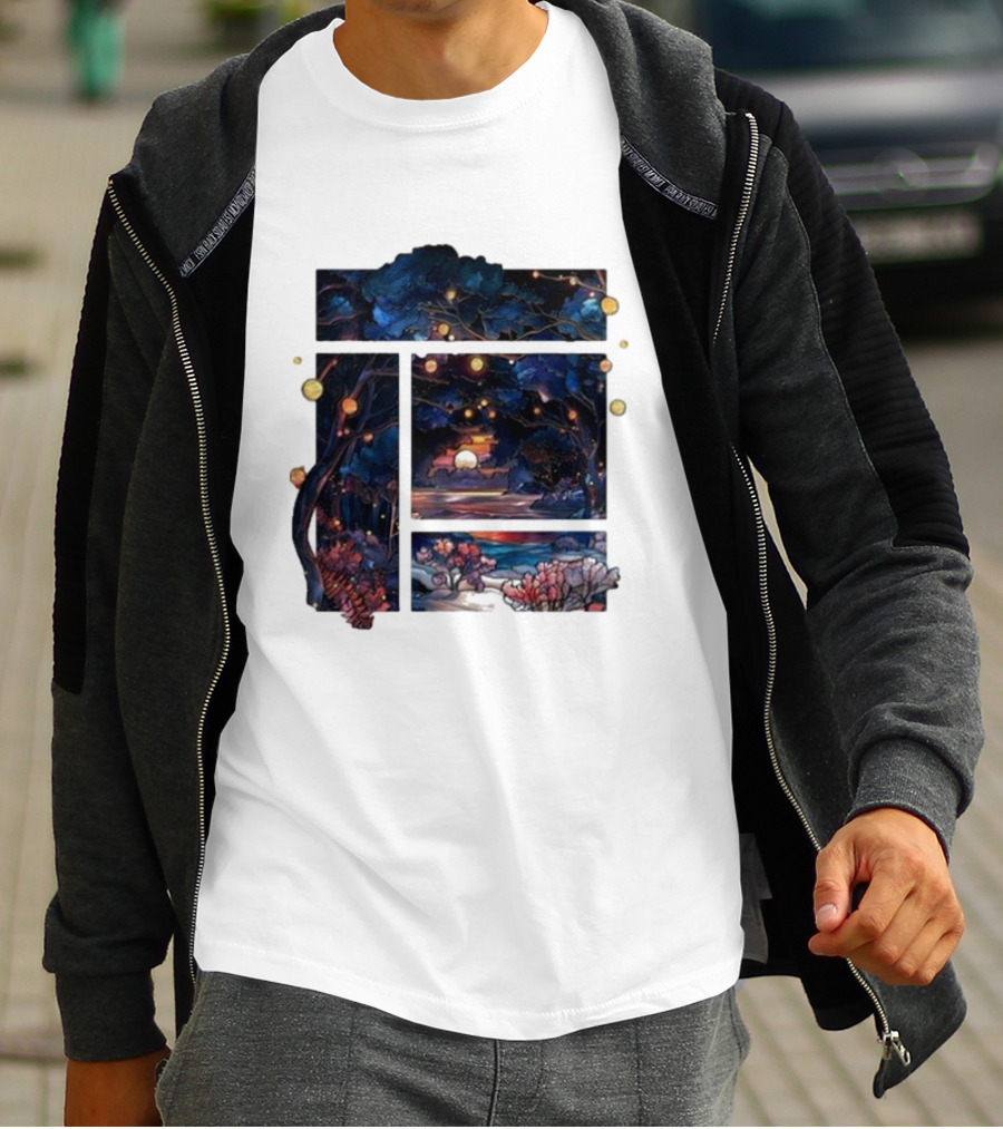 Zedd Automatic Yes Enchanted Forest Sunset Night Sky T-Shirt