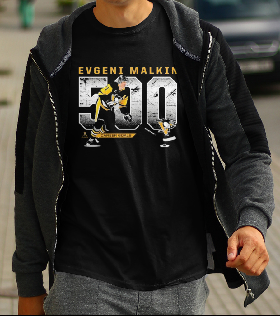 Evgeni Malkin 500 Career Goals Pittsburgh Penguins T-Shirt