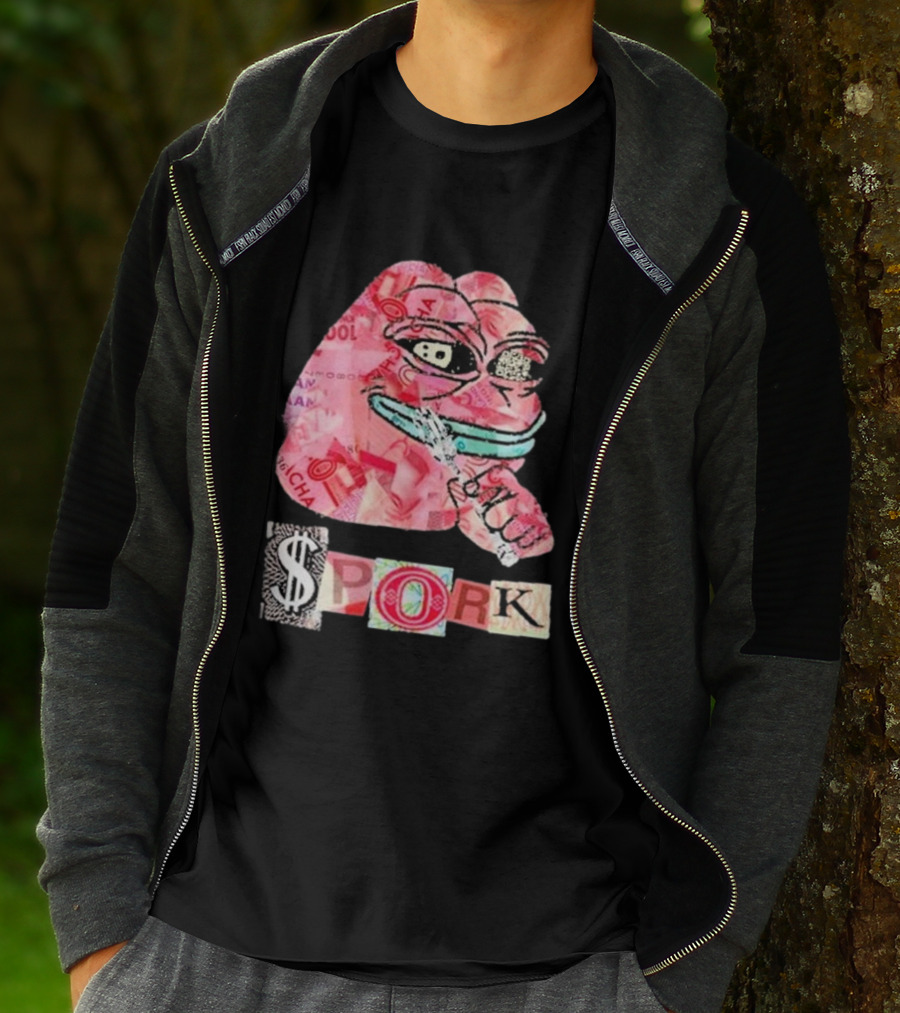 Frog Joseph David Colombo $pork Money Collage T-Shirt